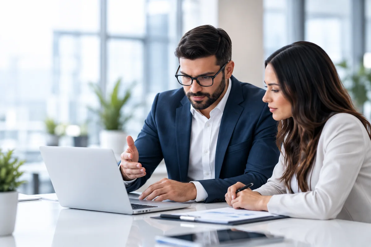 Profesionales analizando un proyecto de consultoría tecnológica